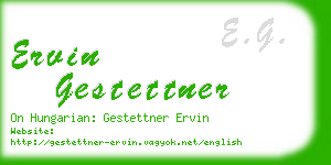 ervin gestettner business card